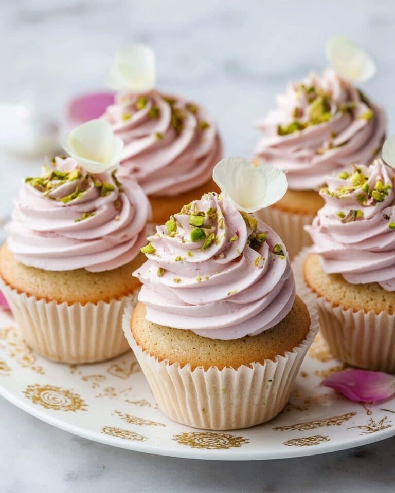 Rose and Pistachio Cupcakes Recipe