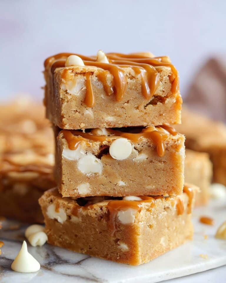 White Chocolate & Caramel Blondies Recipe