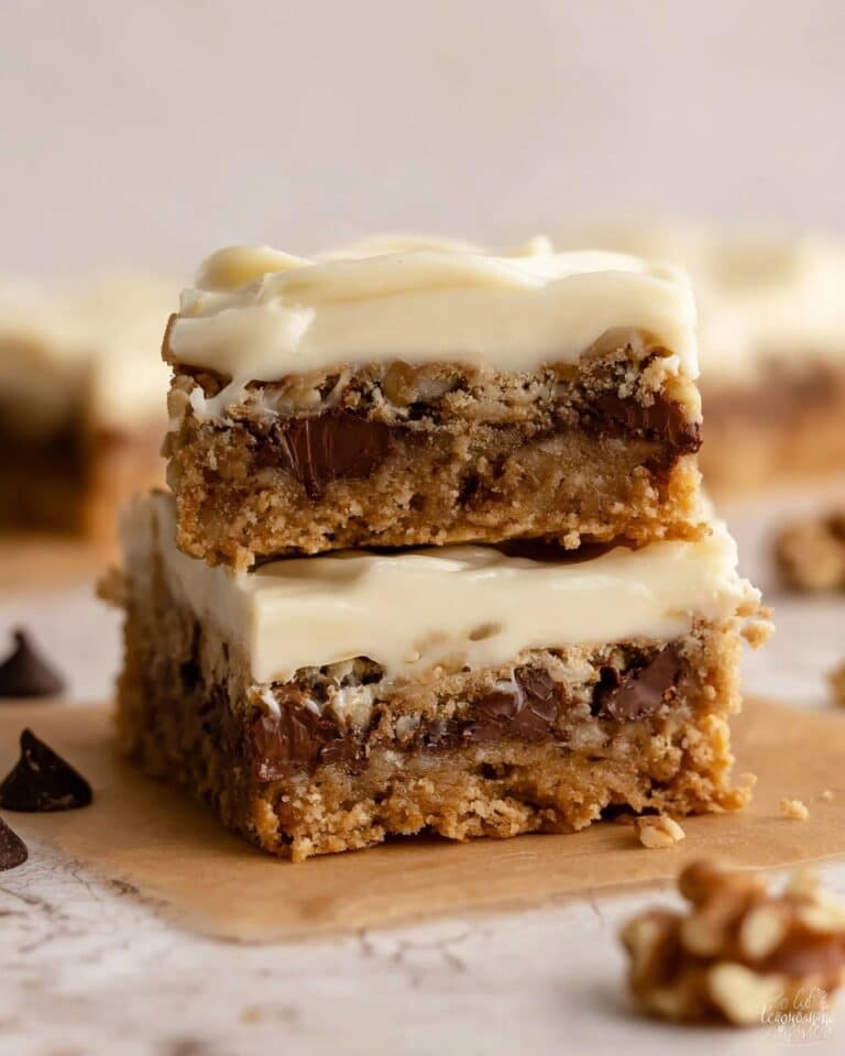 Oatmeal Chocolate Chip Bars with Cream Cheese Frosting Recipe