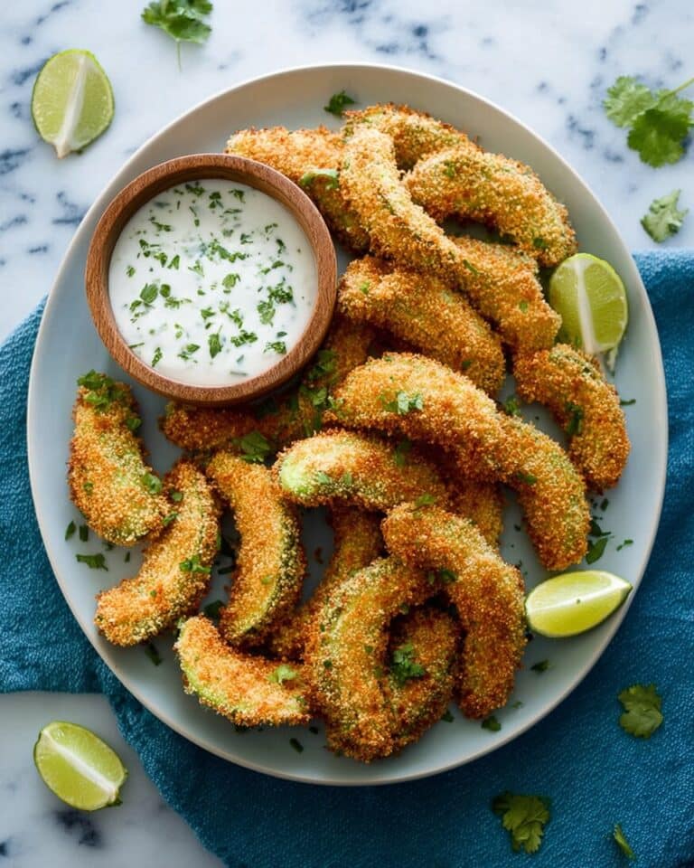 Crunchy Fried Avocado Fries with Cilantro Lime Dipping Sauce Recipe