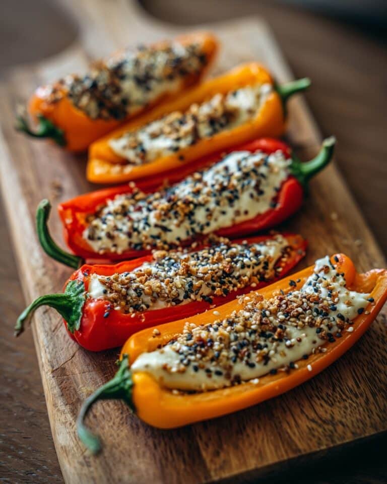 Everything Bagel Cream Cheese Stuffed Mini Peppers Recipe