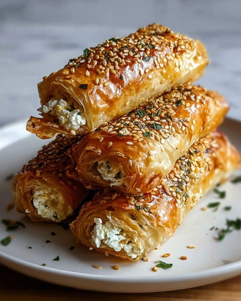 Indulgent Oven Fried Feta Rolls with Chili Honey Drizzle Recipe