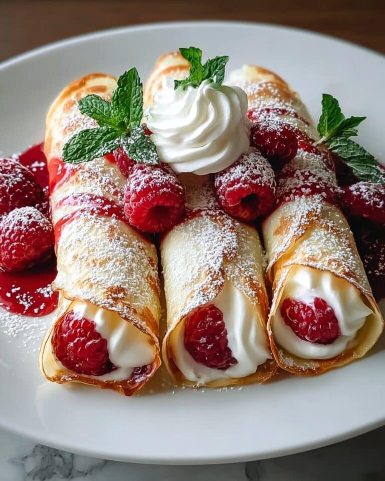 Indulgent Raspberry Vanilla Cream Crepes Recipe