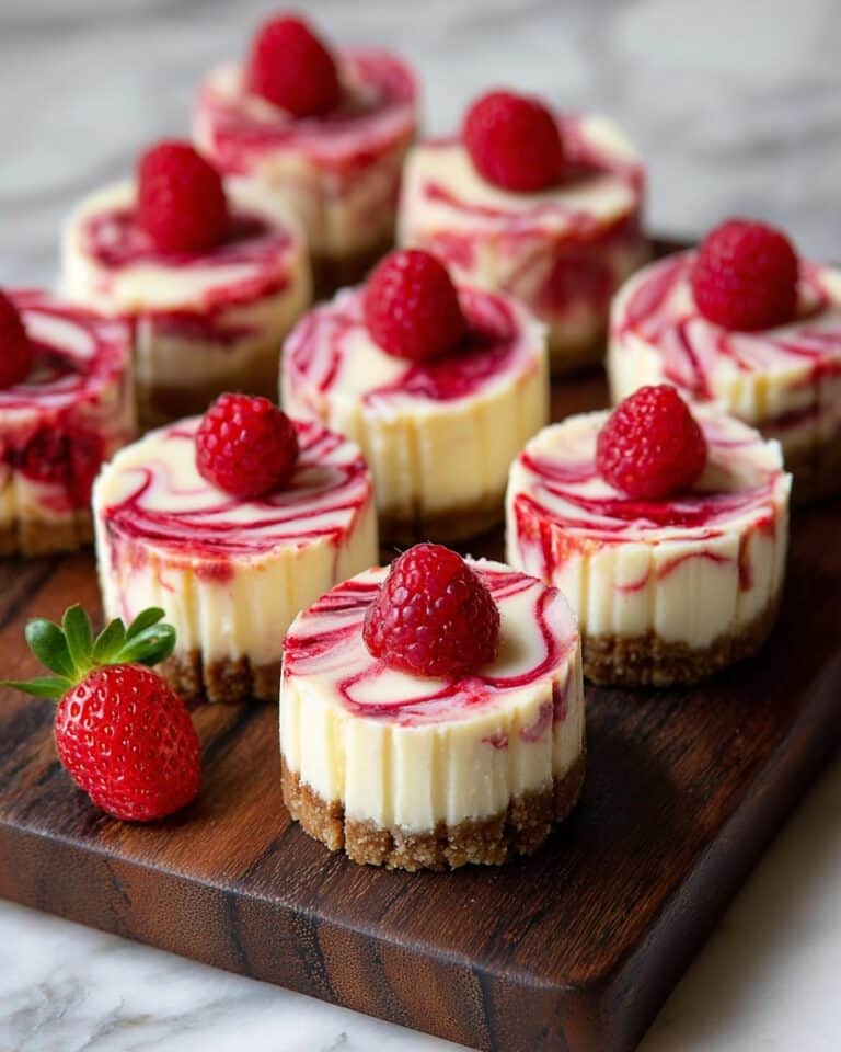 No-Bake Strawberry Swirl Mini Cheesecakes Recipe