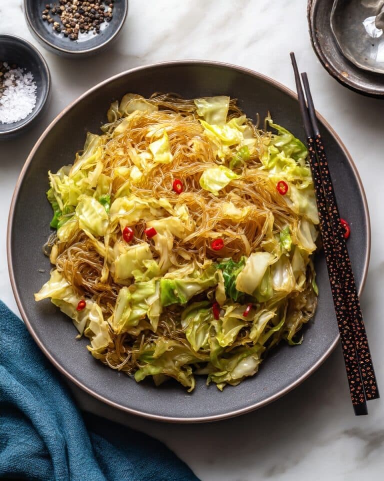 Cabbage Glass Noodles Stir Fry Recipe