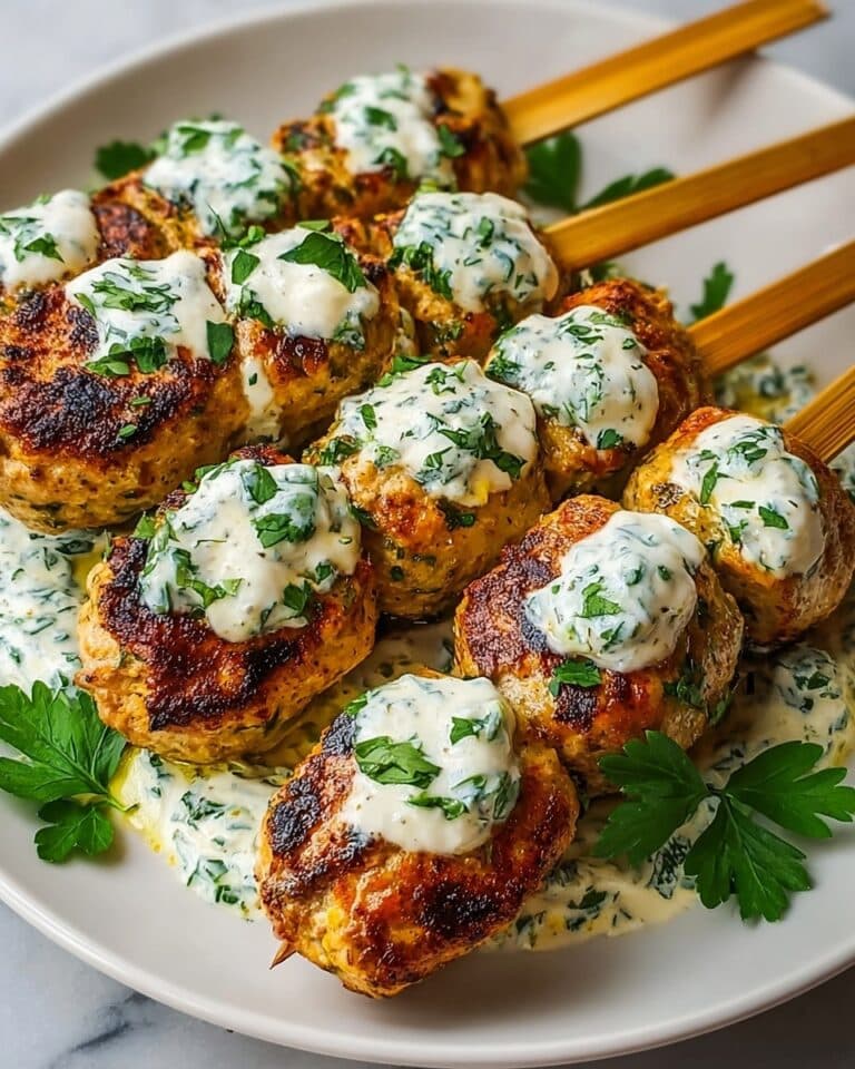 Chicken Kofta with Garlic Yogurt Sauce Recipe