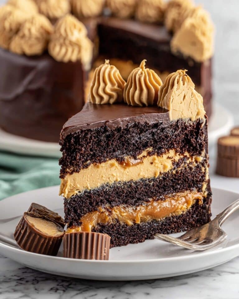 Peanut Butter Chocolate Layer Cake Recipe